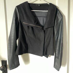 Romeo & Juliet Couture Suede Leather Zip up Jacket